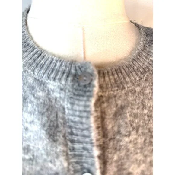 ZARA Gray Small  Button-Up Cardigan Sweater - Picture 5 of 13